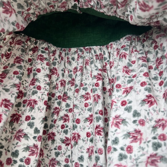 Christmas Poinsettia Dress Short Sleeve Girls Toddler - Picture 6 of 7